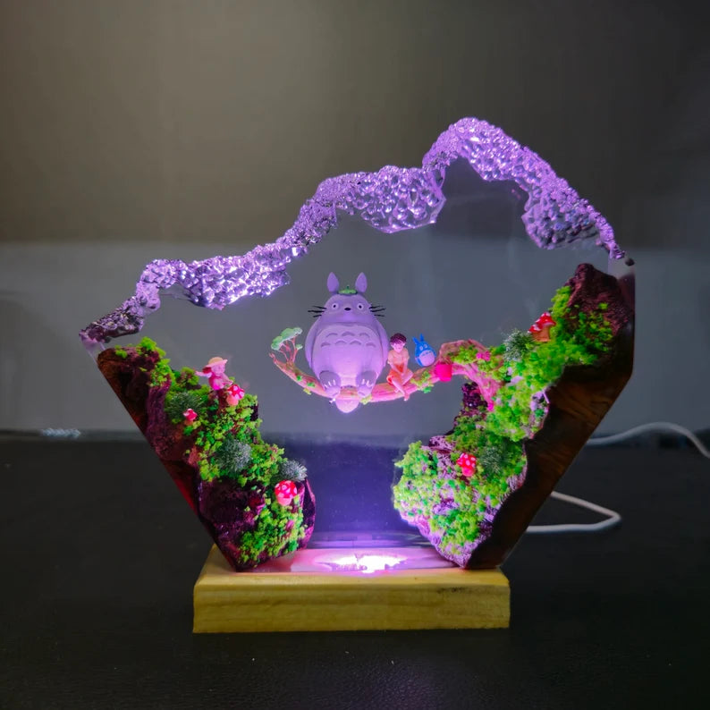 Totoro resin epoxy night light
