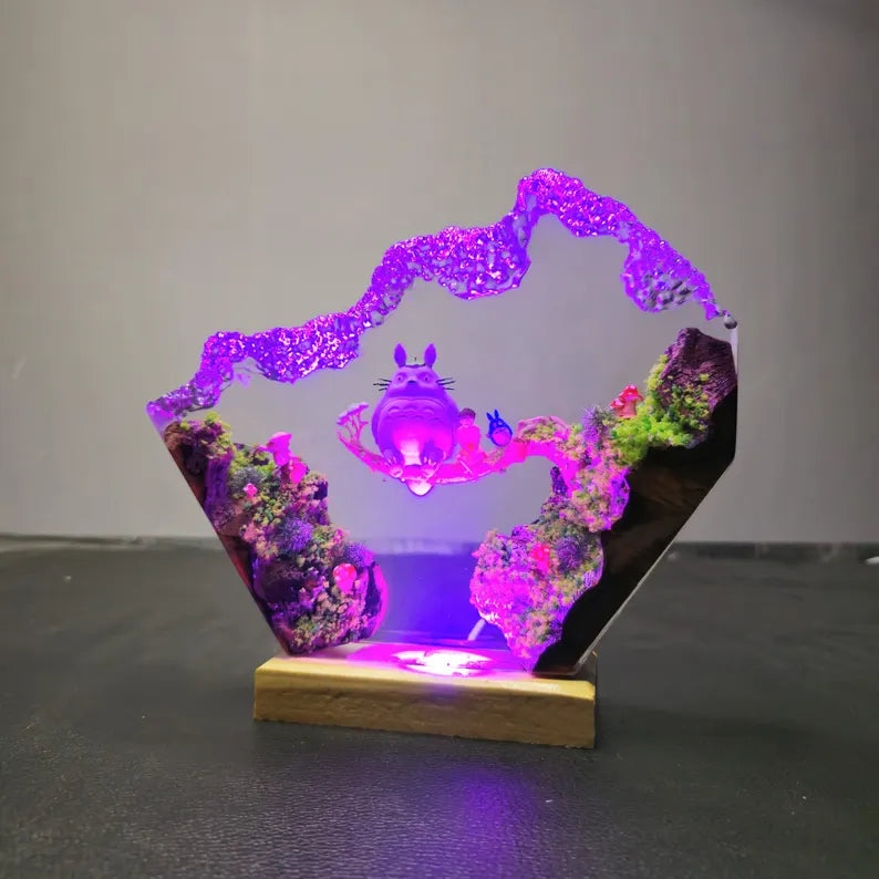 Totoro resin epoxy night light