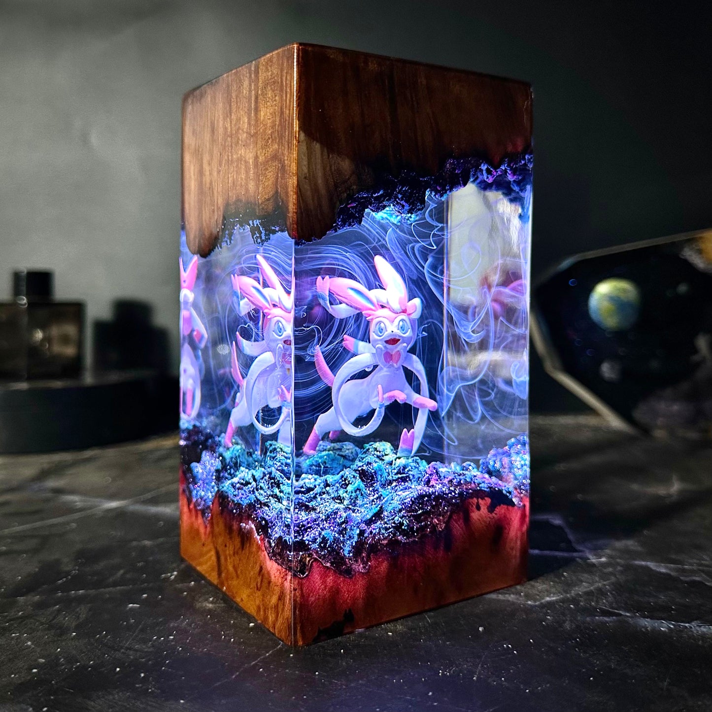 SYLVEON Pokemon epoxy resin lamp