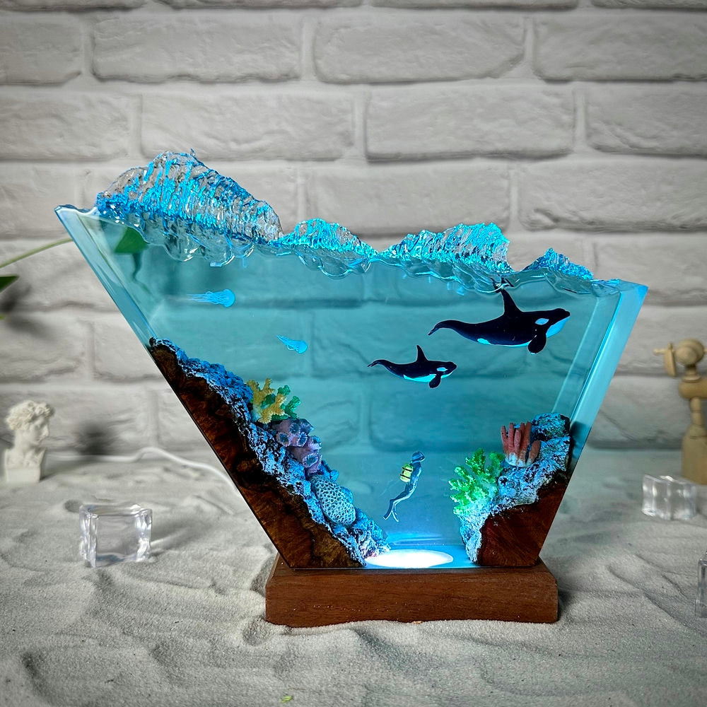 Orca resin night light