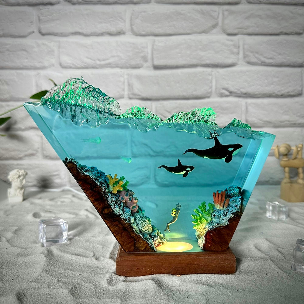 Orca resin night light