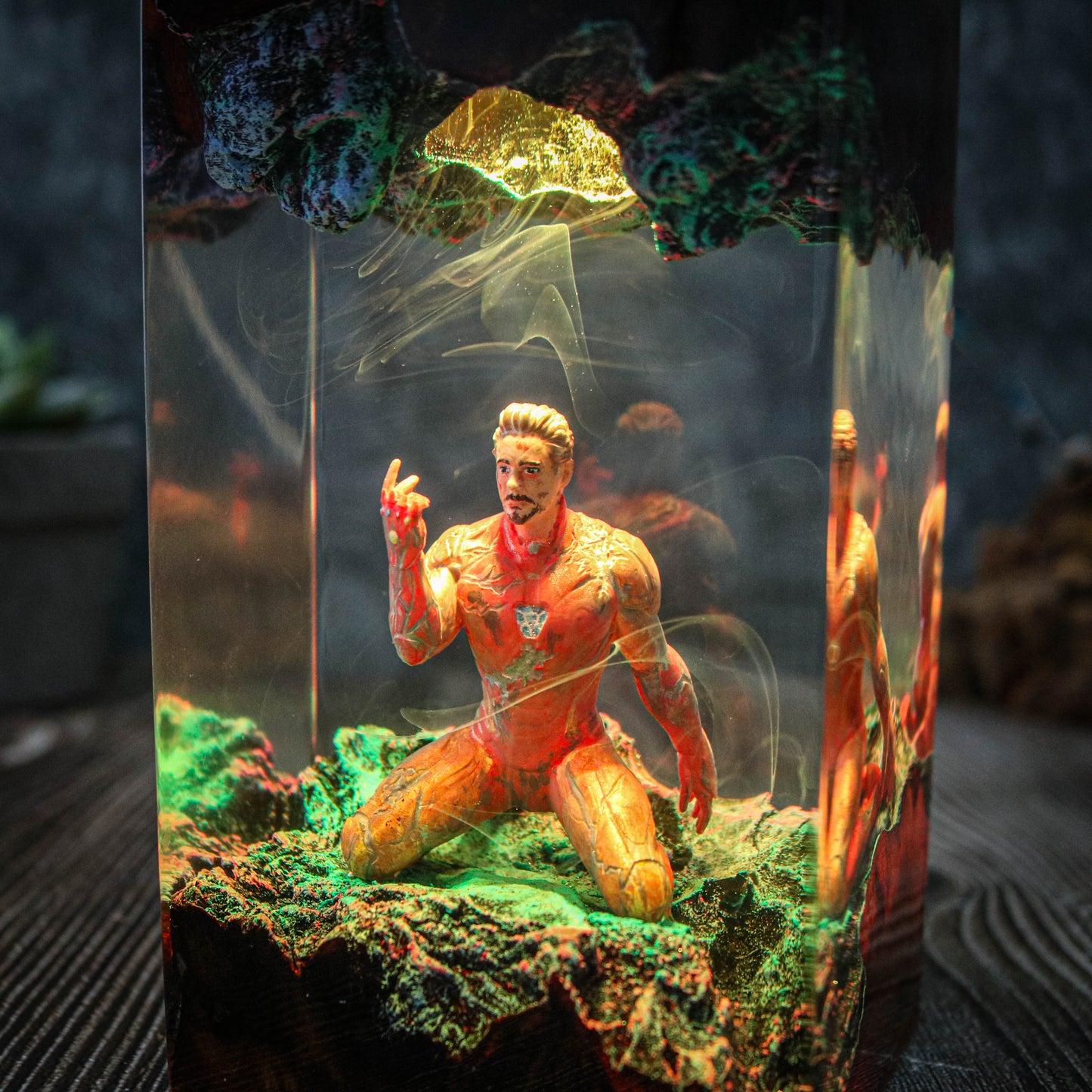 Iron man resin epoxy night light