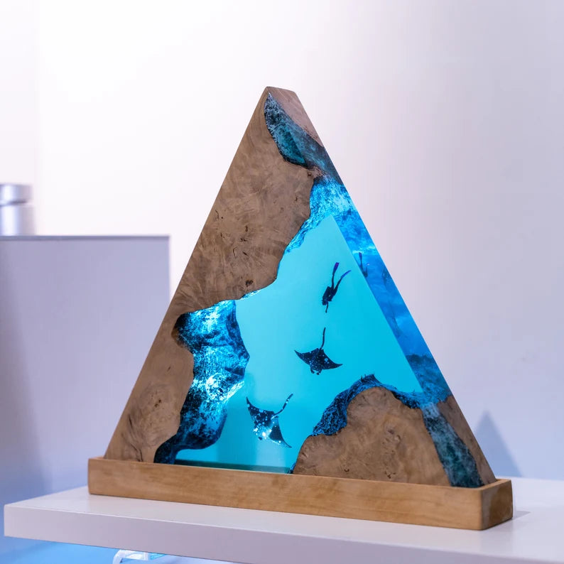 Ocean resin epoxy night light