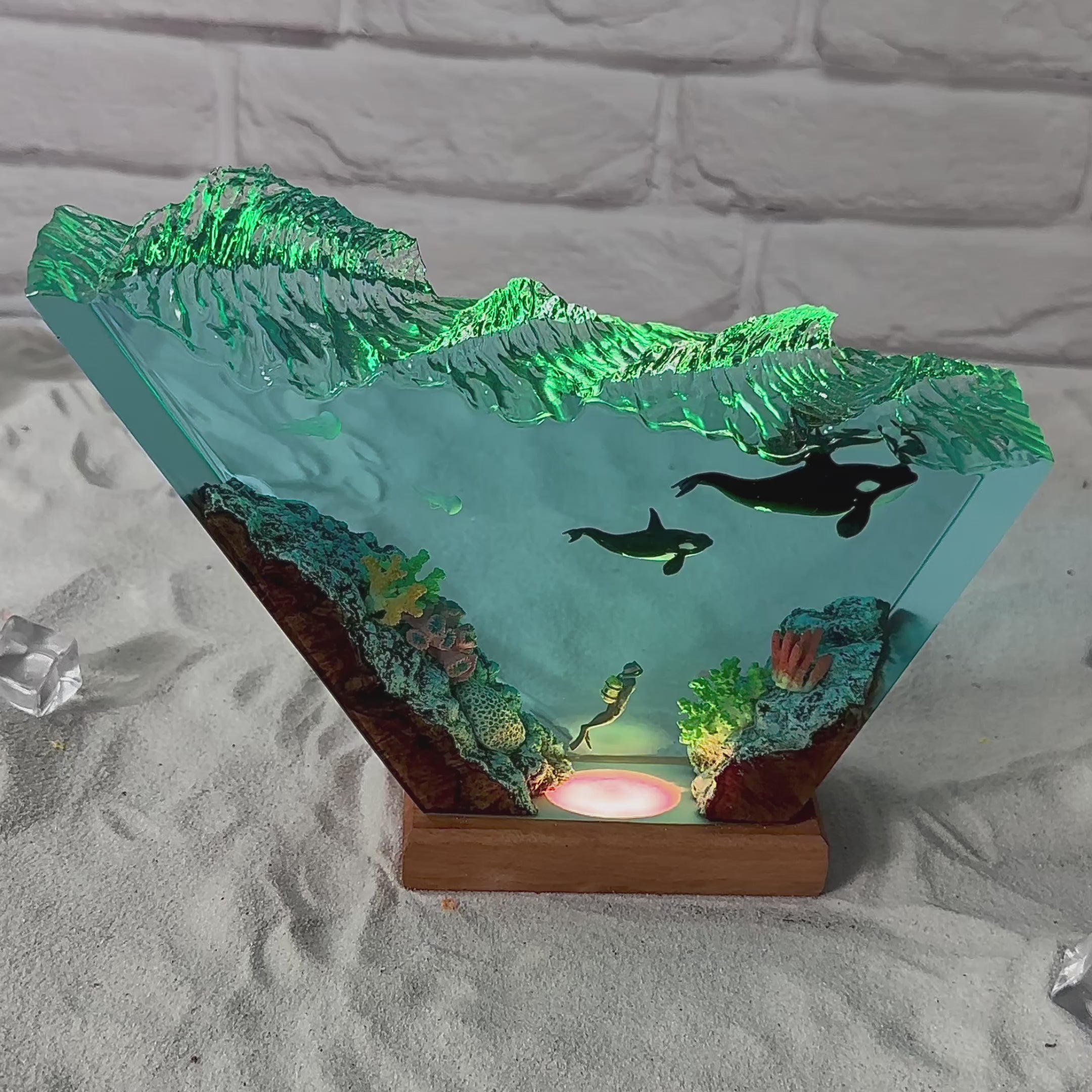 Orca resin night light – ResinartbyCG